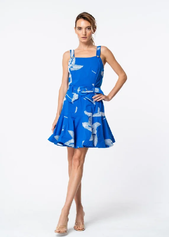 Special Price Ciebon Alivia Embroidered Mini Dress- Blue/ White