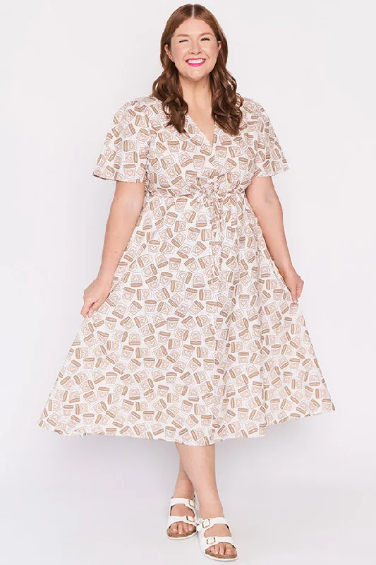 Major Savings Marley Cotton Coffee Time Dress