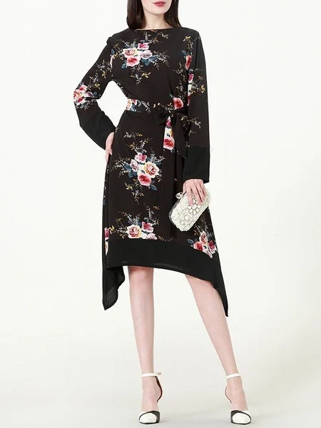 Price Reduction (M-6XL) Kieryn Irregular Floral Dress