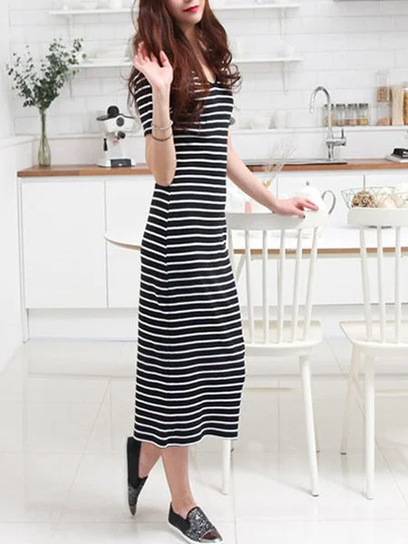 Discount Deals Tabrett Plus Size Basic | Casual | Lounge V Neck Black Stripes Knit Bodycon Short Sleeve Midi T Shirt Dress (EXTRA BIG SIZE) Discount Deals Tabrett Plus Size Basic | Casual | Lounge V Neck Black Stripes Knit Bodycon Short Sleeve Midi T Shirt Dress (EXTRA BIG SIZE)
