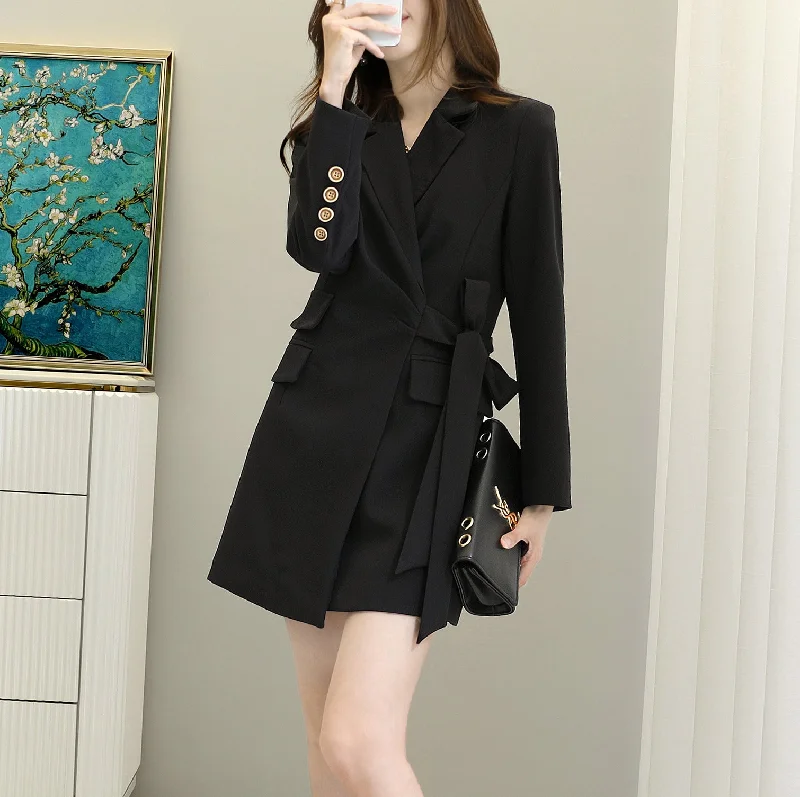 Deep Discounts Kiyrah Plus Size Blazer Long Sleeve Dress