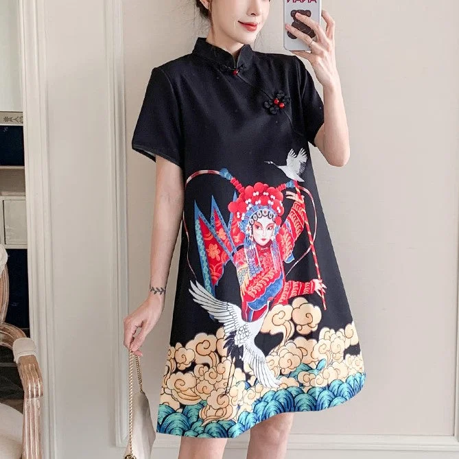 Year-End Clearance Plus size chinese opera cheongsam dress