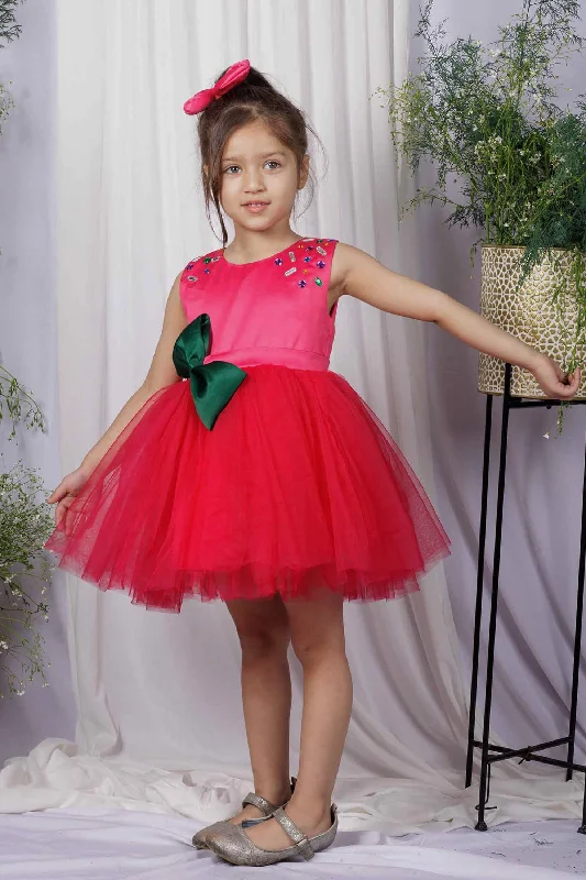 Final Markdown Pink Emerald Couture Dress