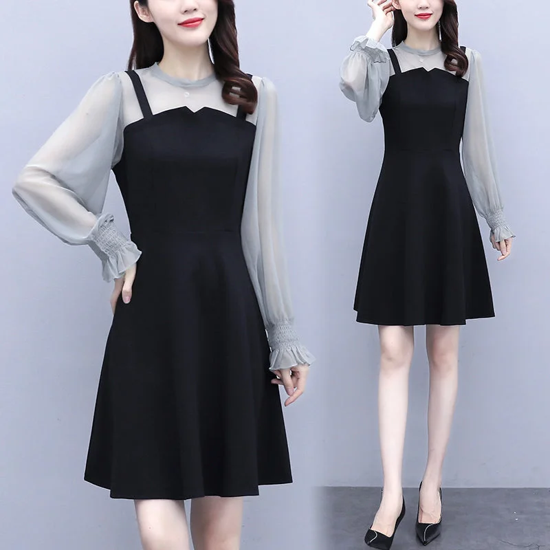 Super Sale Laurentien Plus Size A Line Long Sleeve Dress