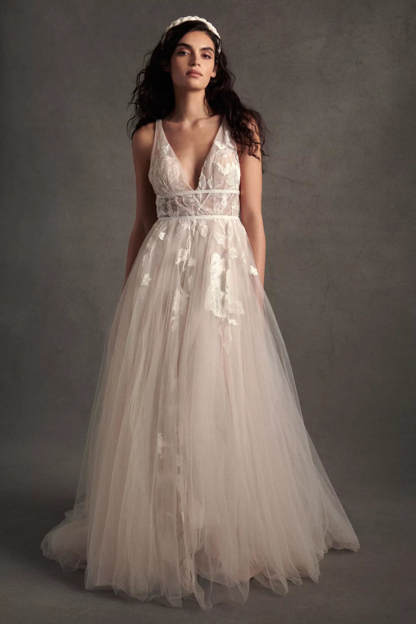 Blowout Deals BHLDN Willowby by Watters Hearst A-Line Tulle Wedding Gown