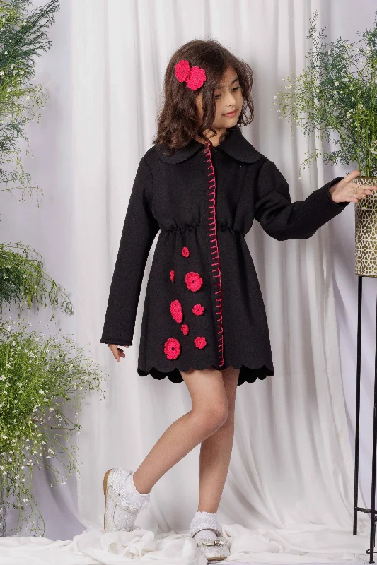 Reduced Prices Black Rose Coat Dress