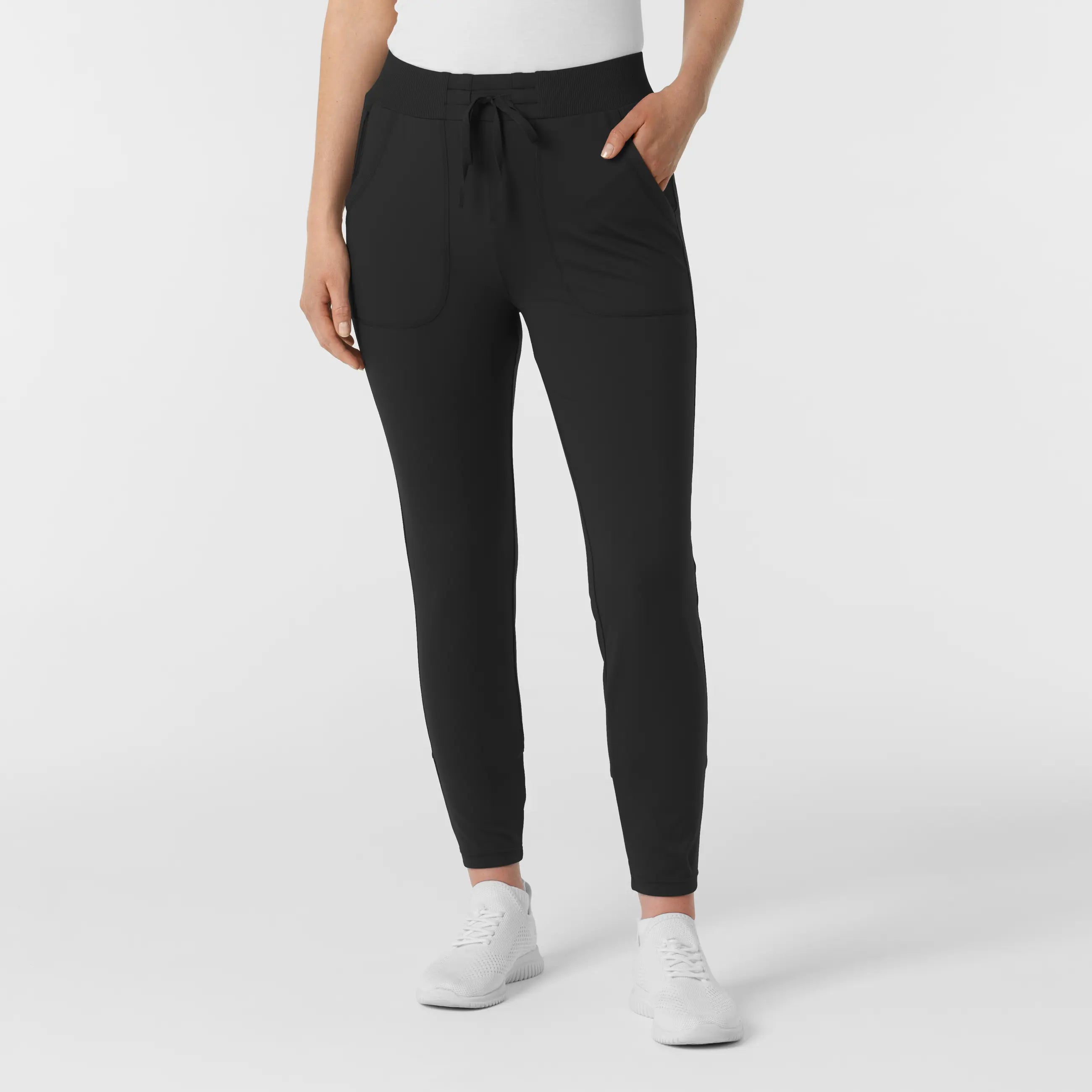 Wink Knit Women's Track Scrub Pant - Black