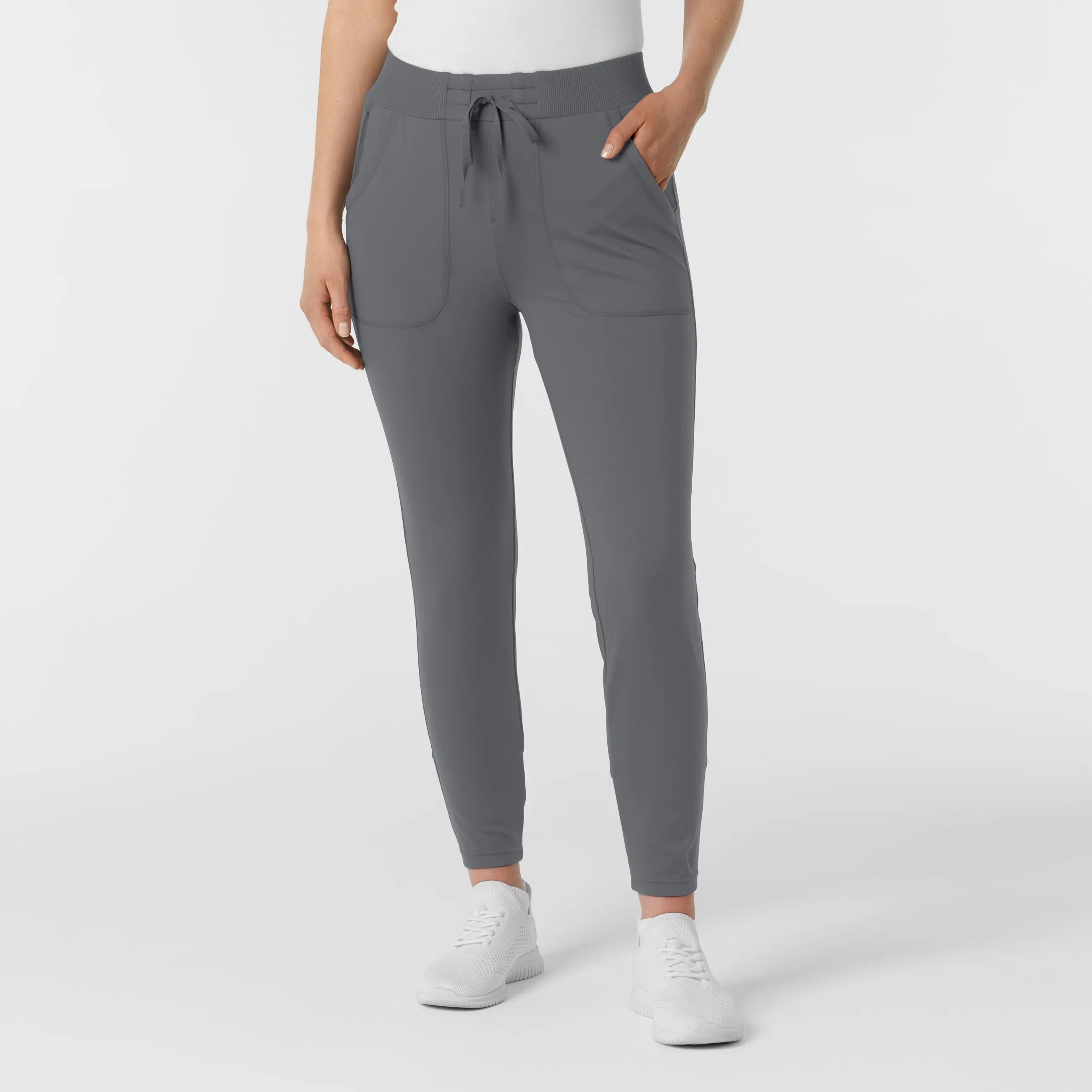 Wink Knit Women's Track Scrub Pant - Pewter