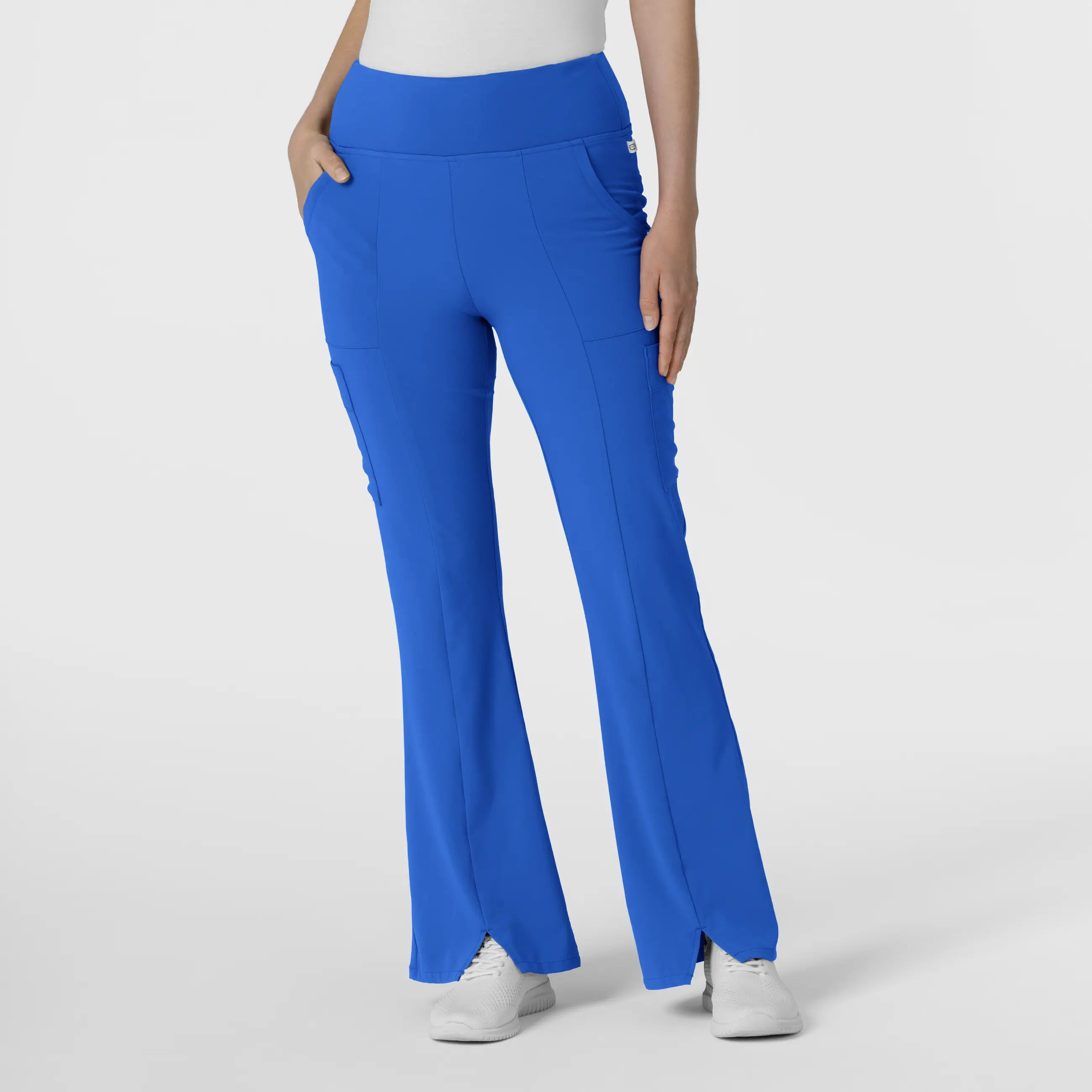 Wink Women's Cargo Flare Scrub Pant - Royal Blue