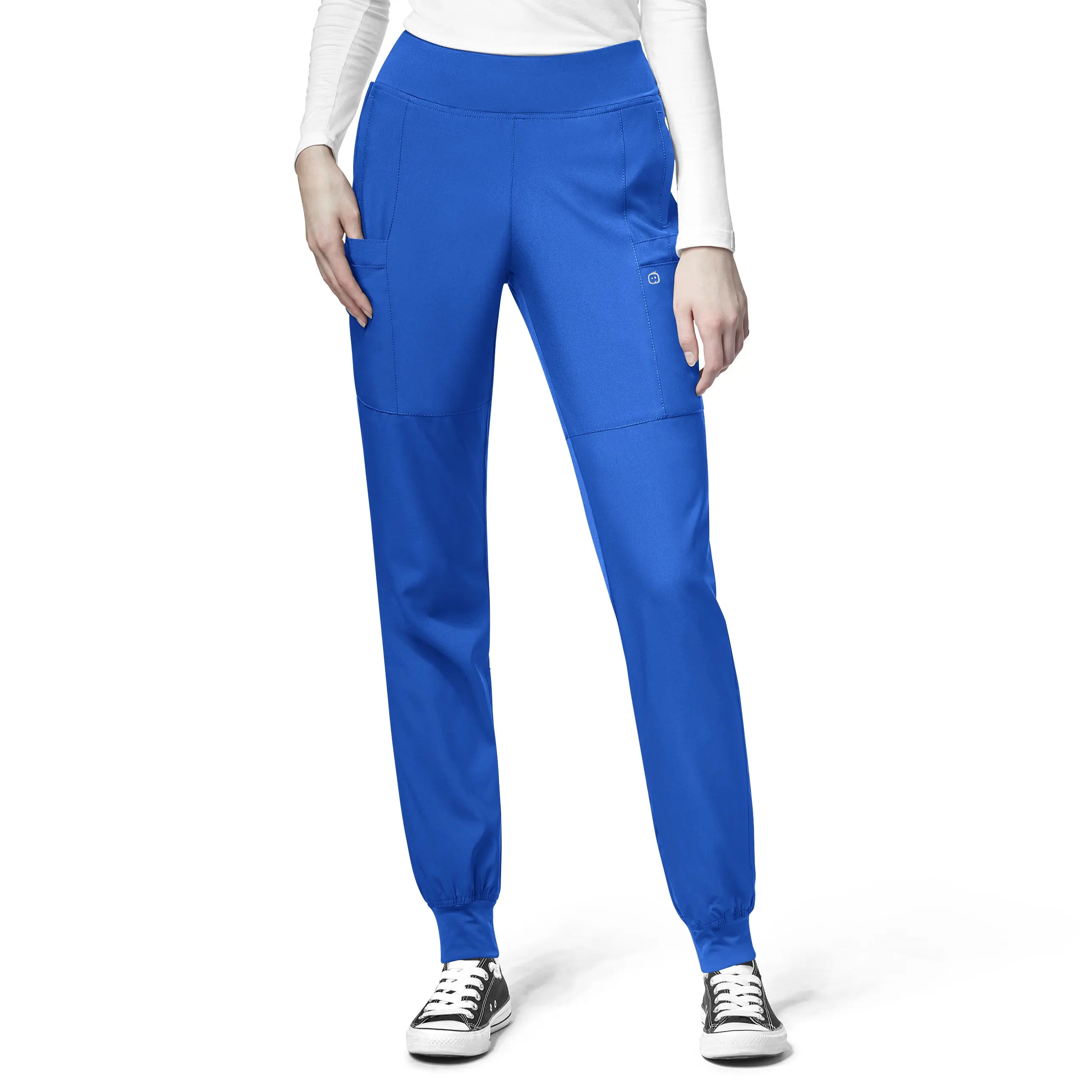 Wink Women's Comfort Waist Cargo Jogger Scrub Pant - Royal Blue