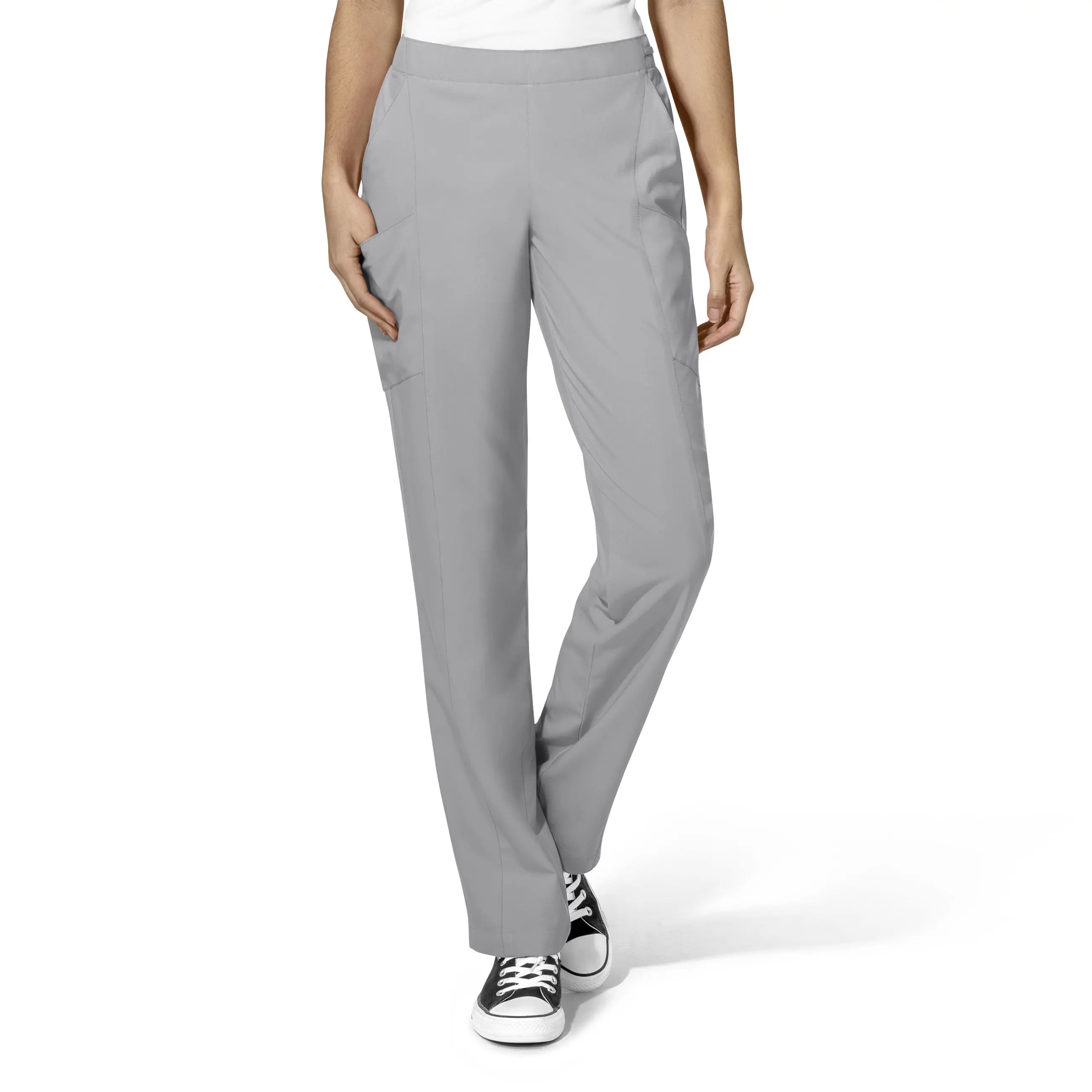 Wink Women's Flat Front Cargo Scrub Pant - Grey