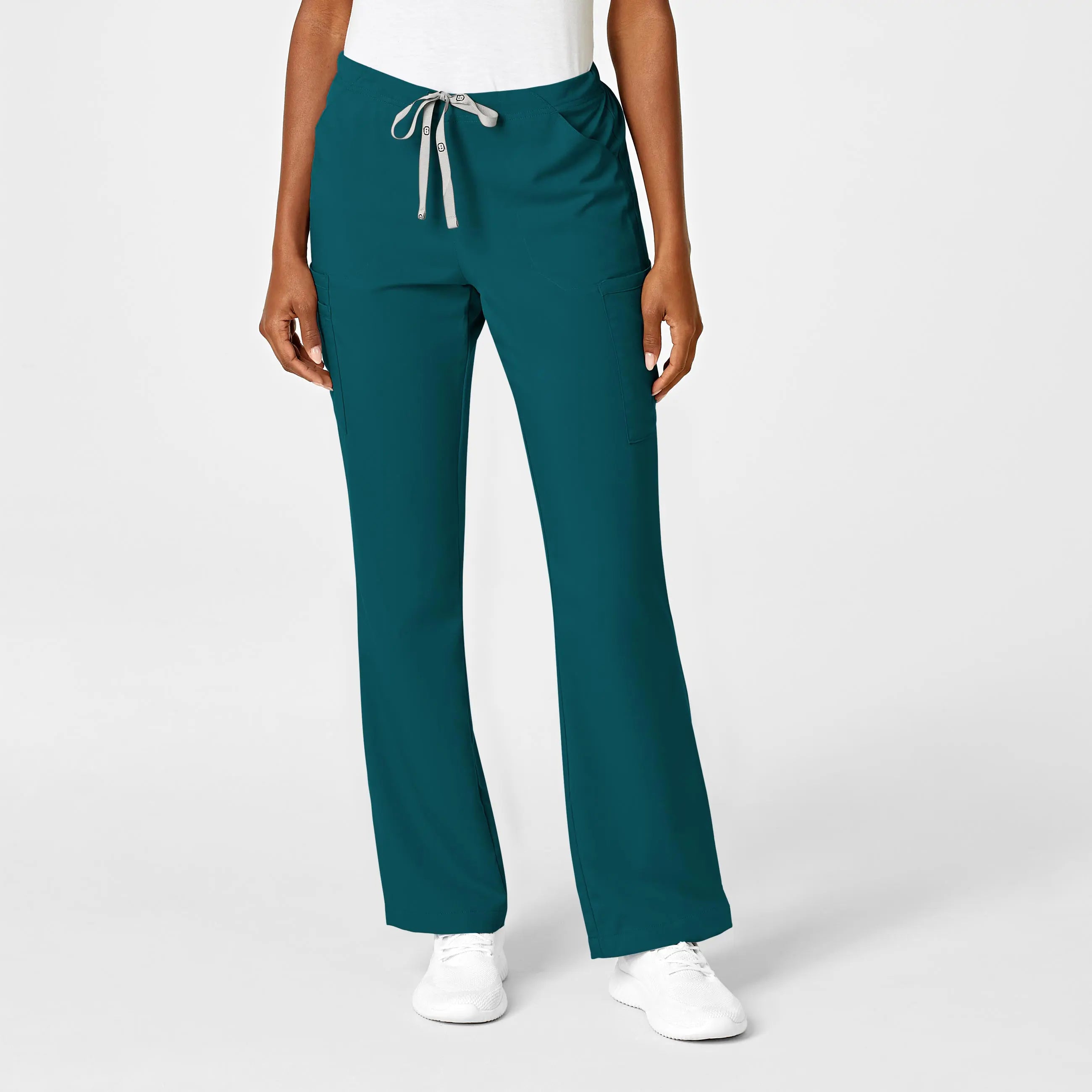 Wink Women's Moderate Flare Leg Cargo Scrub Pant - Caribbean Blue