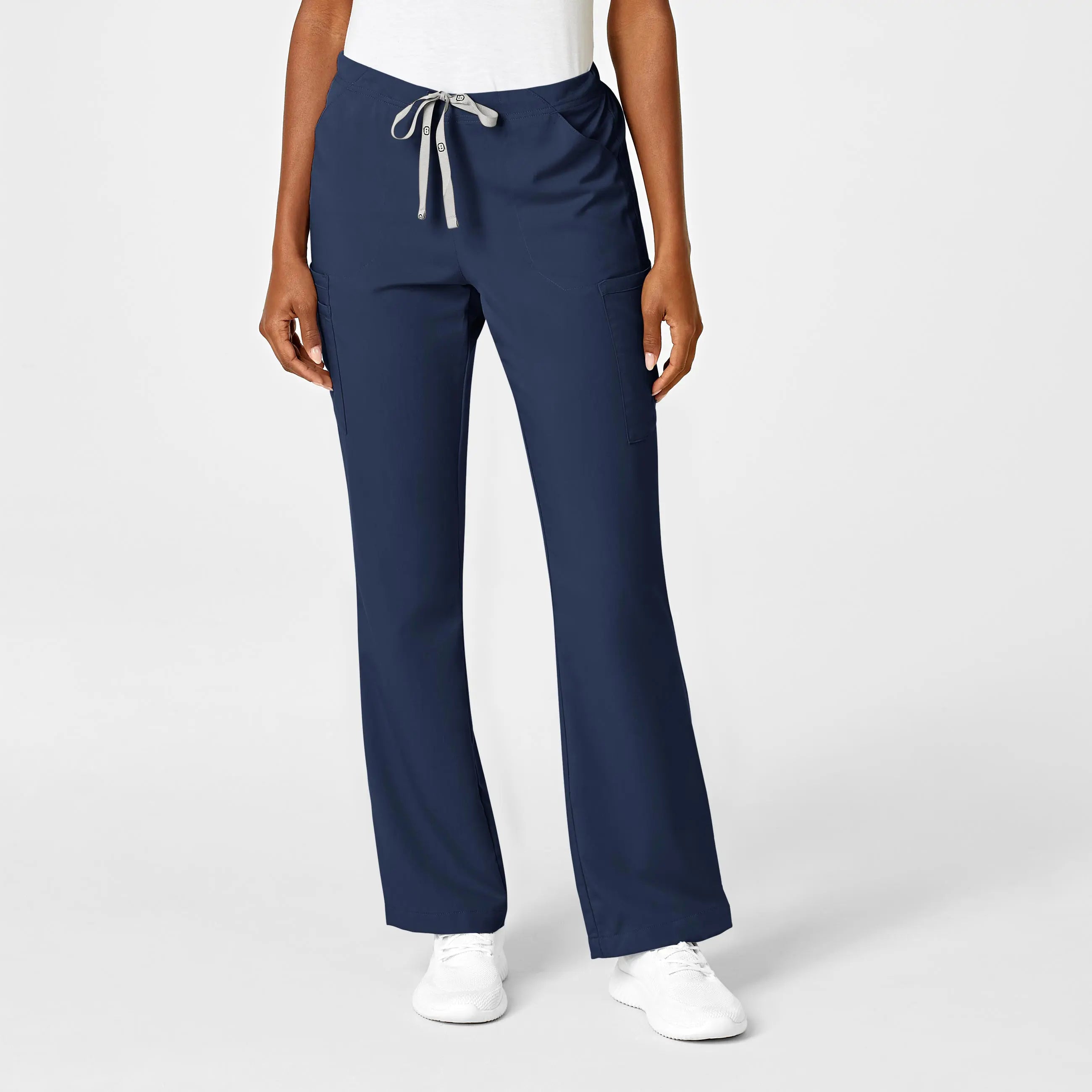 Wink Women's Moderate Flare Leg Cargo Scrub Pant - Navy