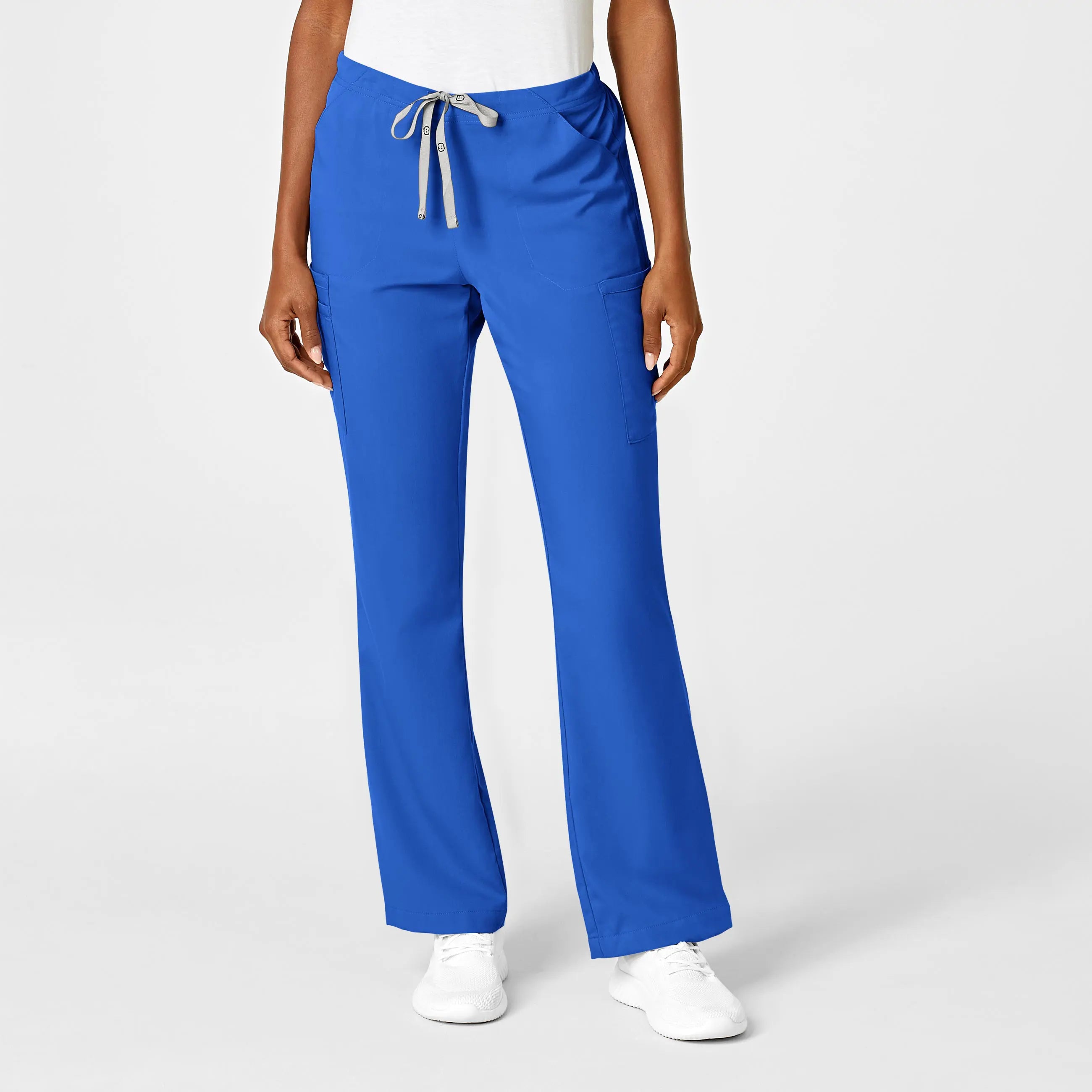 Wink Women's Moderate Flare Leg Cargo Scrub Pant - Royal Blue