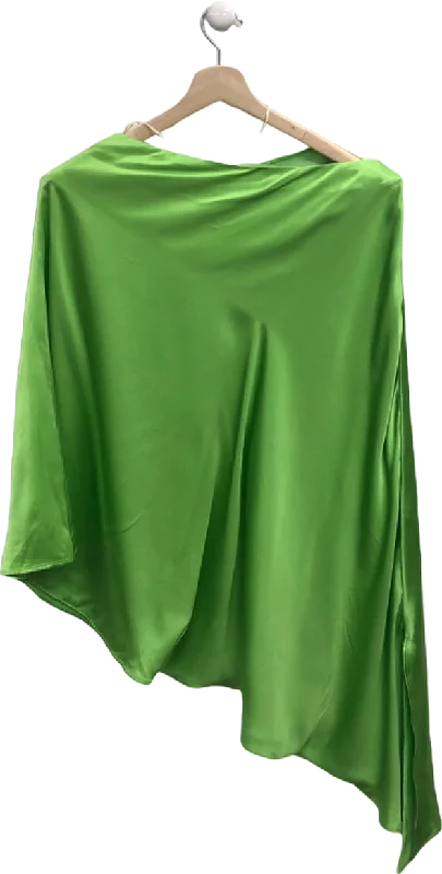 Bernadette Green Silk Cape Top  UK 6