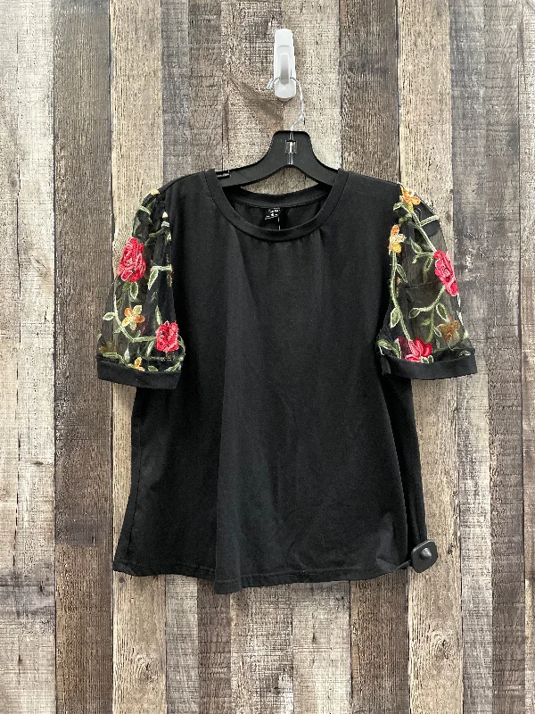 Doorbuster Deal Black Top Short Sleeve Cme, Size Xl