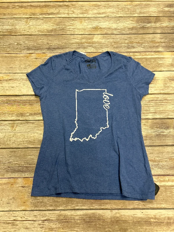 Friends and Family Sale Blue Top Short Sleeve Basic Cme, Size S