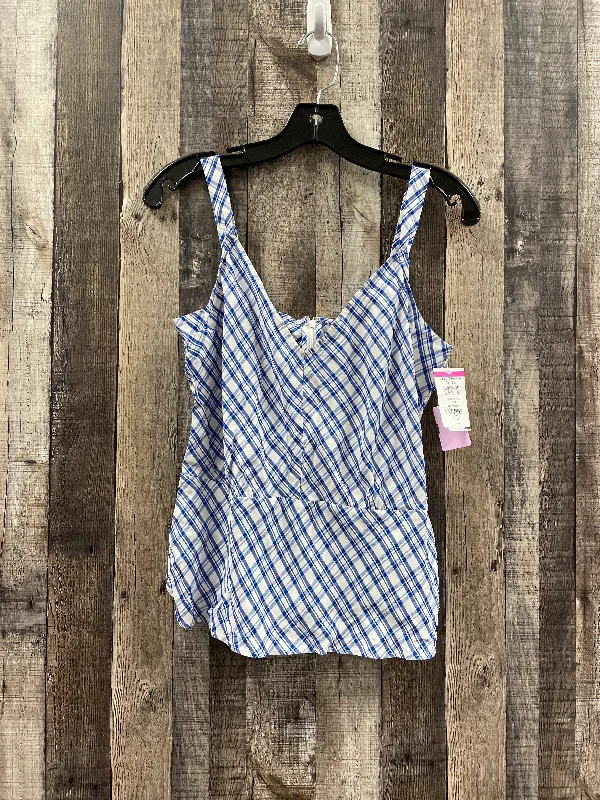 Midnight Madness Blue & White Tank Top Cmc, Size M
