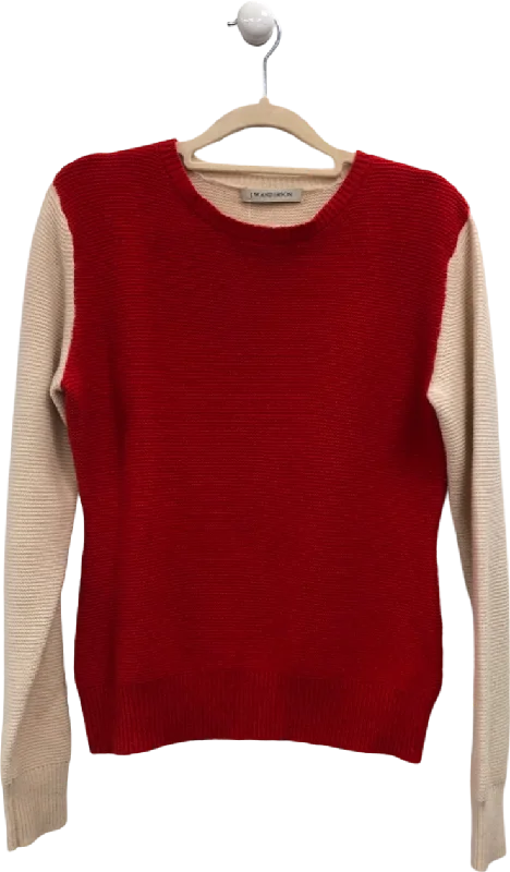 J.W. Anderson Red/Beige Cashmere Jumper Medium UK 10