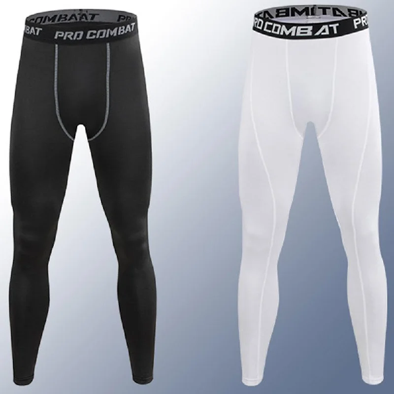 Midnight Sale Men Compression Tight Leggings Running Sports Male Fitness Jogging Pants Quick Dry Trousers Workout Training Yoga Bottoms