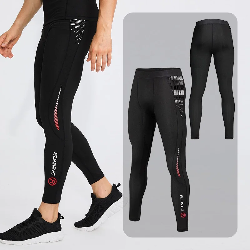 Price Slash Men Compression Tight Leggings Running Sports Pants for Men Fitness Gym Jogging Pants Quick Drying Workout Training Yoga Bottoms