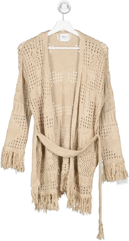 MISA Los Angeles Beige Harmony Cardigan UK XS