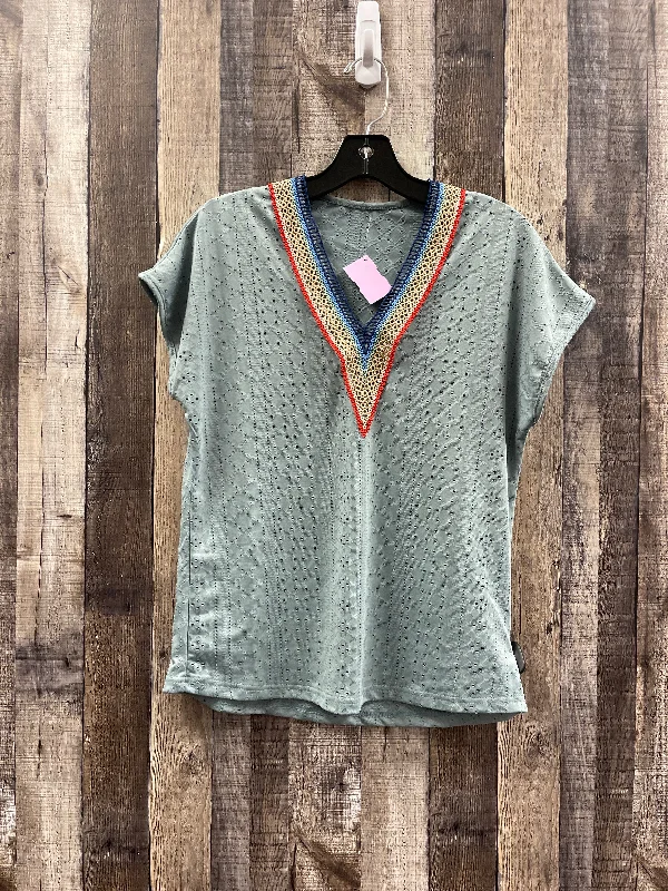 Multi-colored Top Short Sleeve Cmf, Size Xs