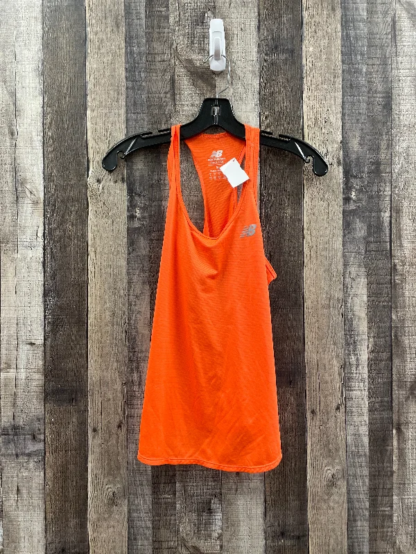 Bonus Savings Orange Athletic Tank Top New Balance, Size S
