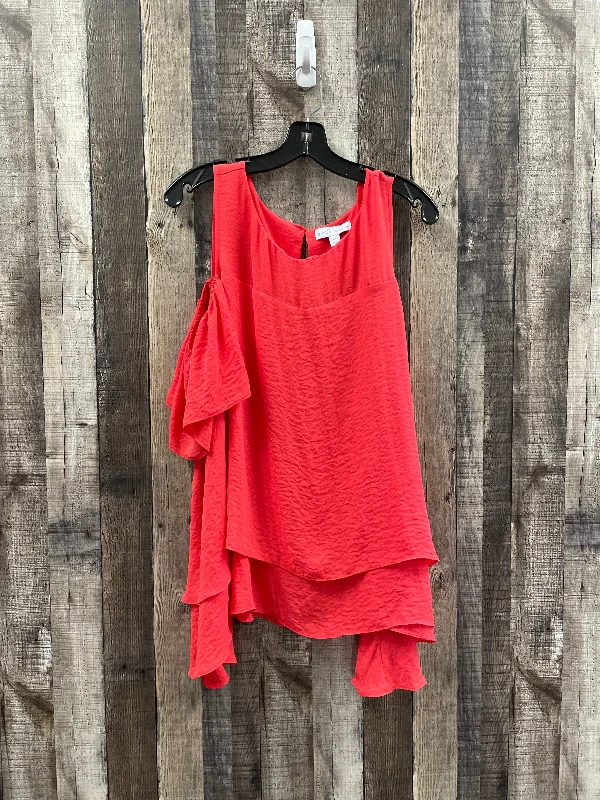 Savings Bonanza Orange Top Short Sleeve Boutique +, Size Xl