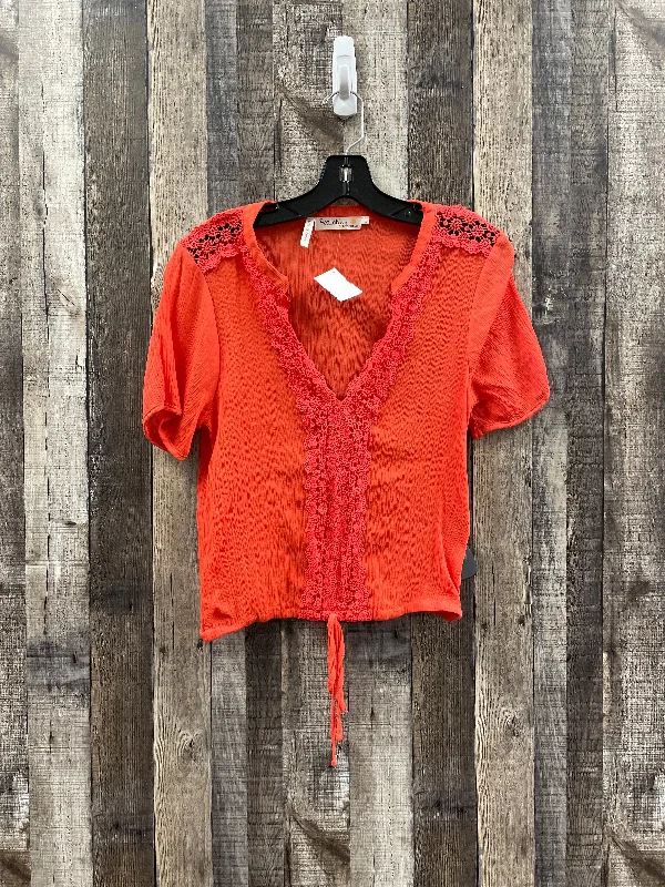 Extra Savings Orange Top Short Sleeve Cme, Size L