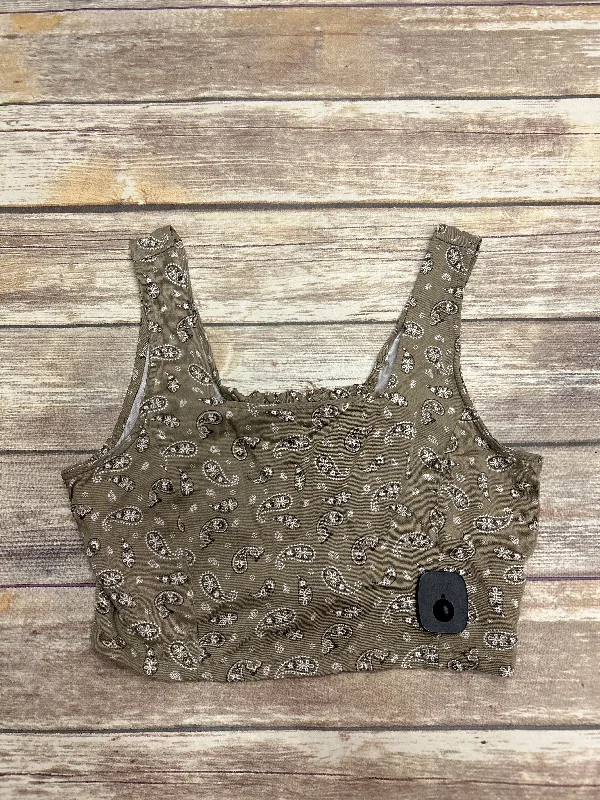 Anniversary Sale Tan & White Top Sleeveless Thread And Supply, Size M