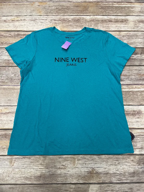 Teal Top Short Sleeve Nine West Apparel, Size Xl