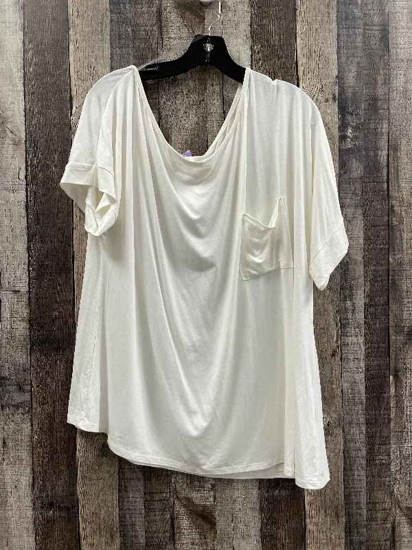 Price Cut White Top Short Sleeve Cme, Size 2x