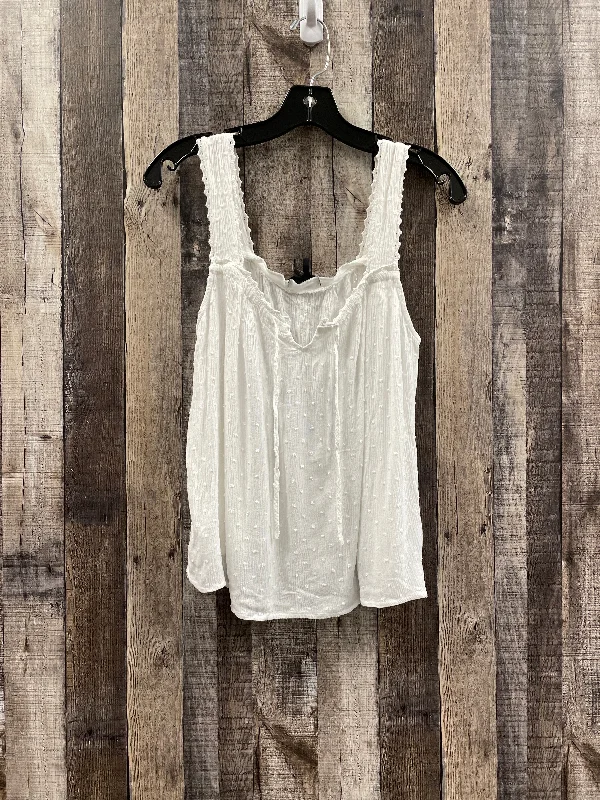 Now or Never White Top Sleeveless Paige, Size M