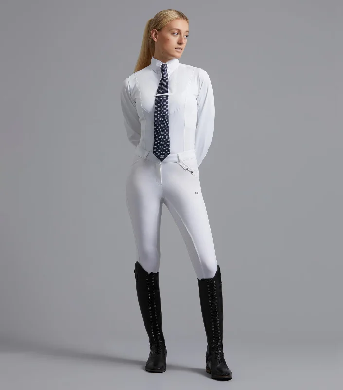 Epic Deals Delta Ladies Full Seat Gel Competition Riding Breeches White